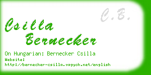 csilla bernecker business card